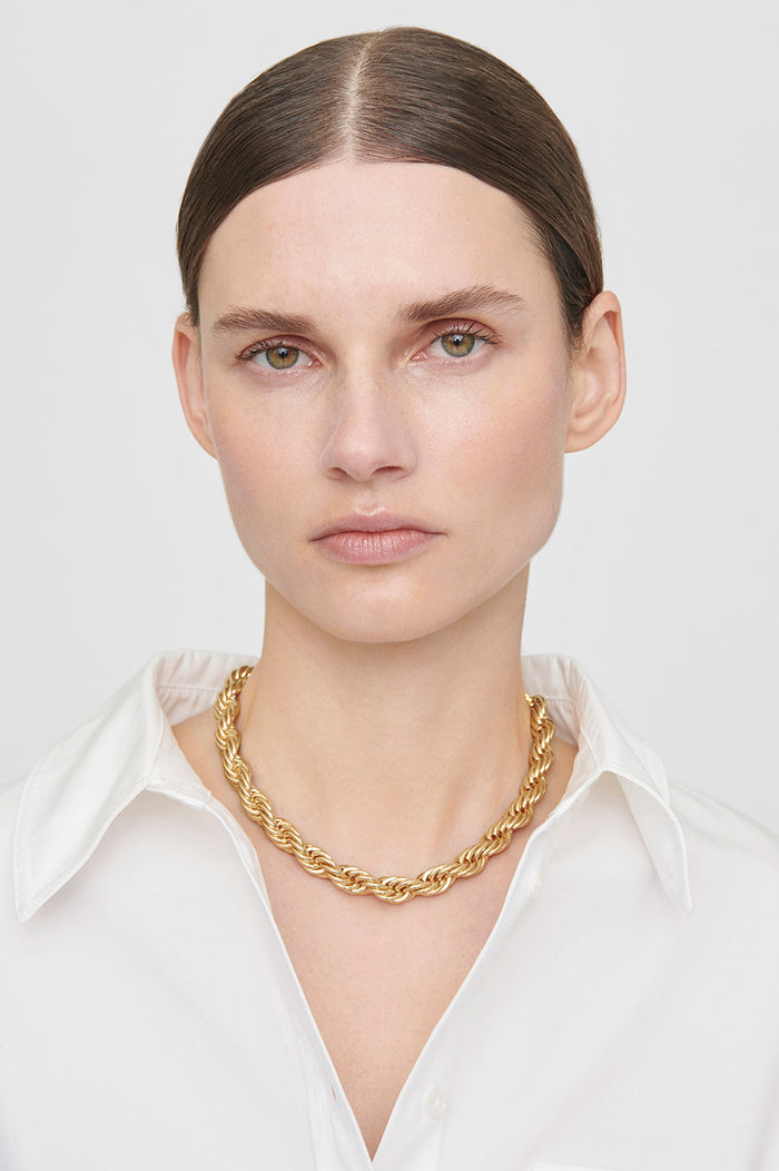 ANINE BING Twist Rope Necklace - Gold