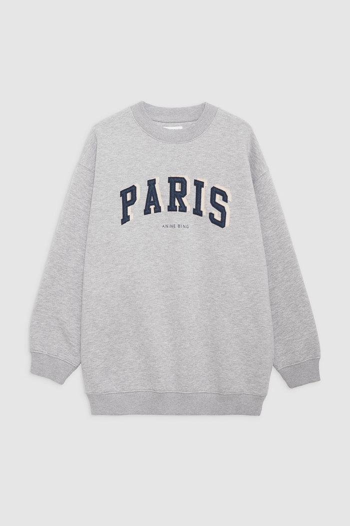 ANINE BING Tyler Sweatshirt Paris - Heather Grey