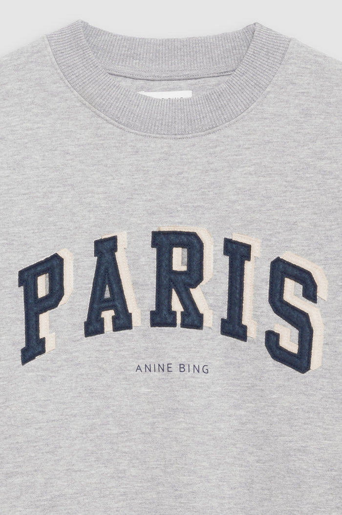 ANINE BING Tyler Sweatshirt Paris - Heather Grey – ANINE BING EU