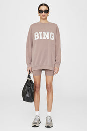 ANINE BING Tyler Sweatshirt Satin Bing - Washed Iron