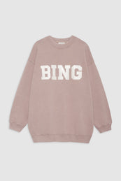 ANINE BING Tyler Sweatshirt Satin Bing - Washed Iron