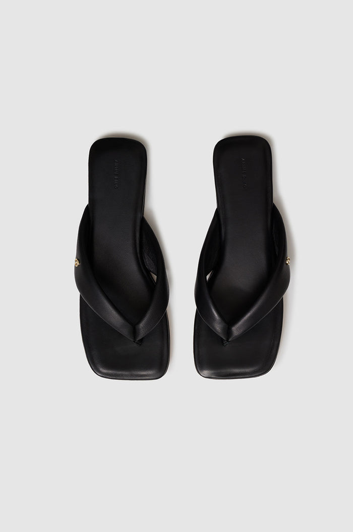 ANINE BING Viola Flat Sandals - Black