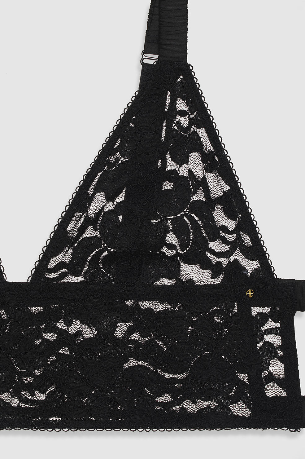 Violet Bralette - Black Floral View 3