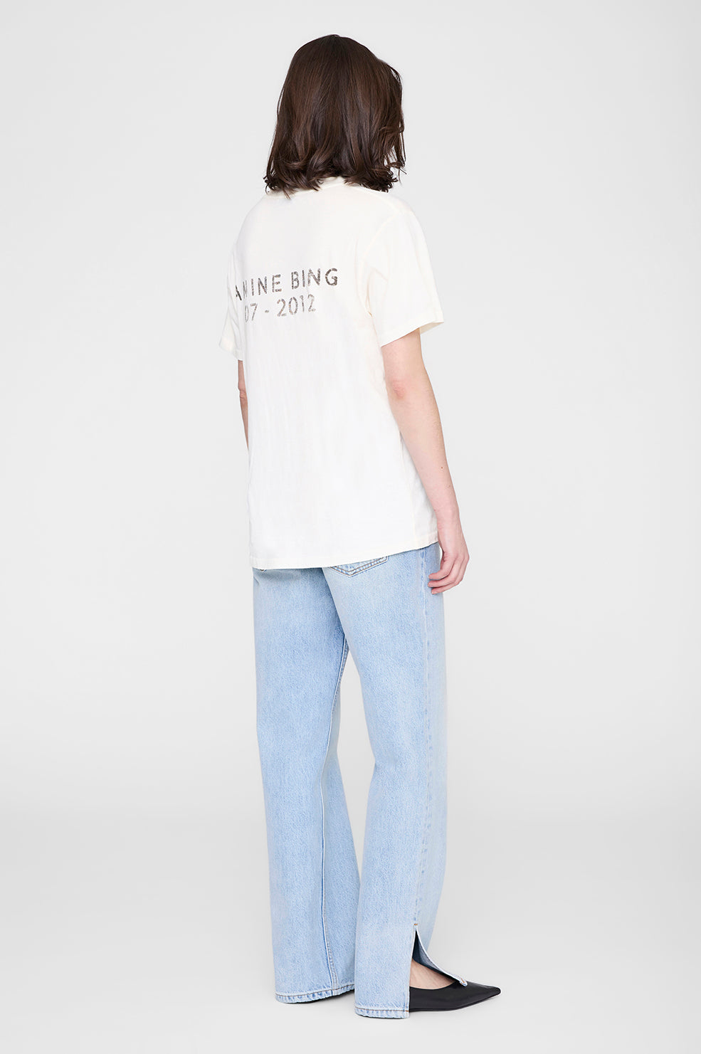 Wagner Tee Soft Stencil - Dark Grey Melange View 6