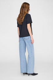 ANINE BING Wagner Tee Stencil - Vintage Black - on model back