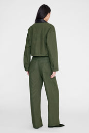 ANINE BING Yuma Jacket - Army Green - on model back view