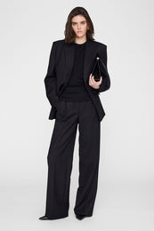 ANINE BING Zadig Tee - Black - on model front second image