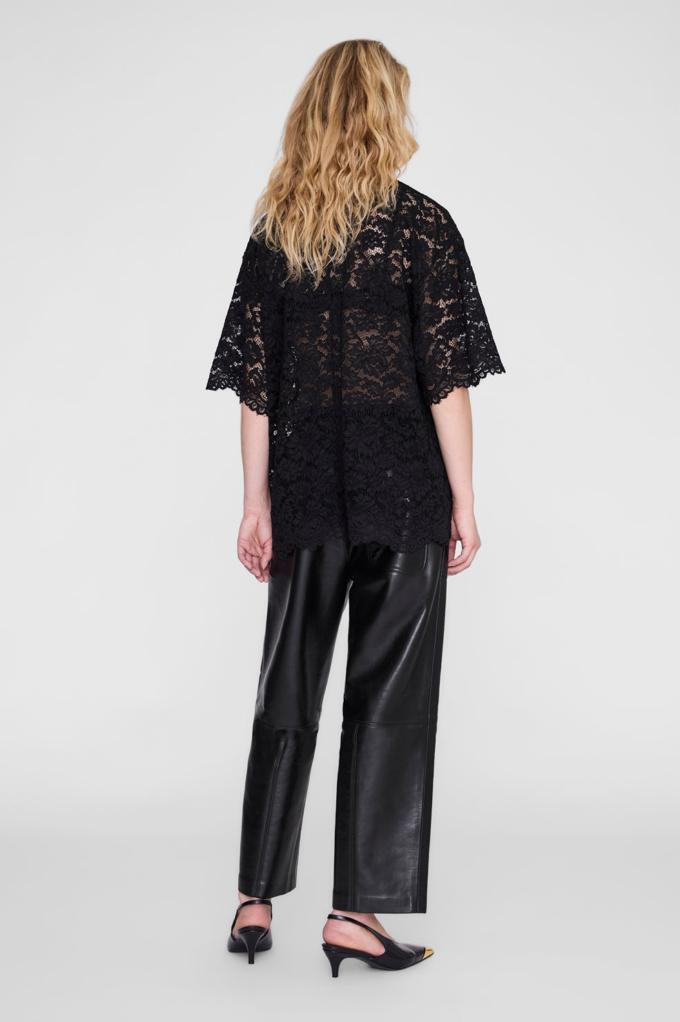Zeina Top - Black Lace View 2