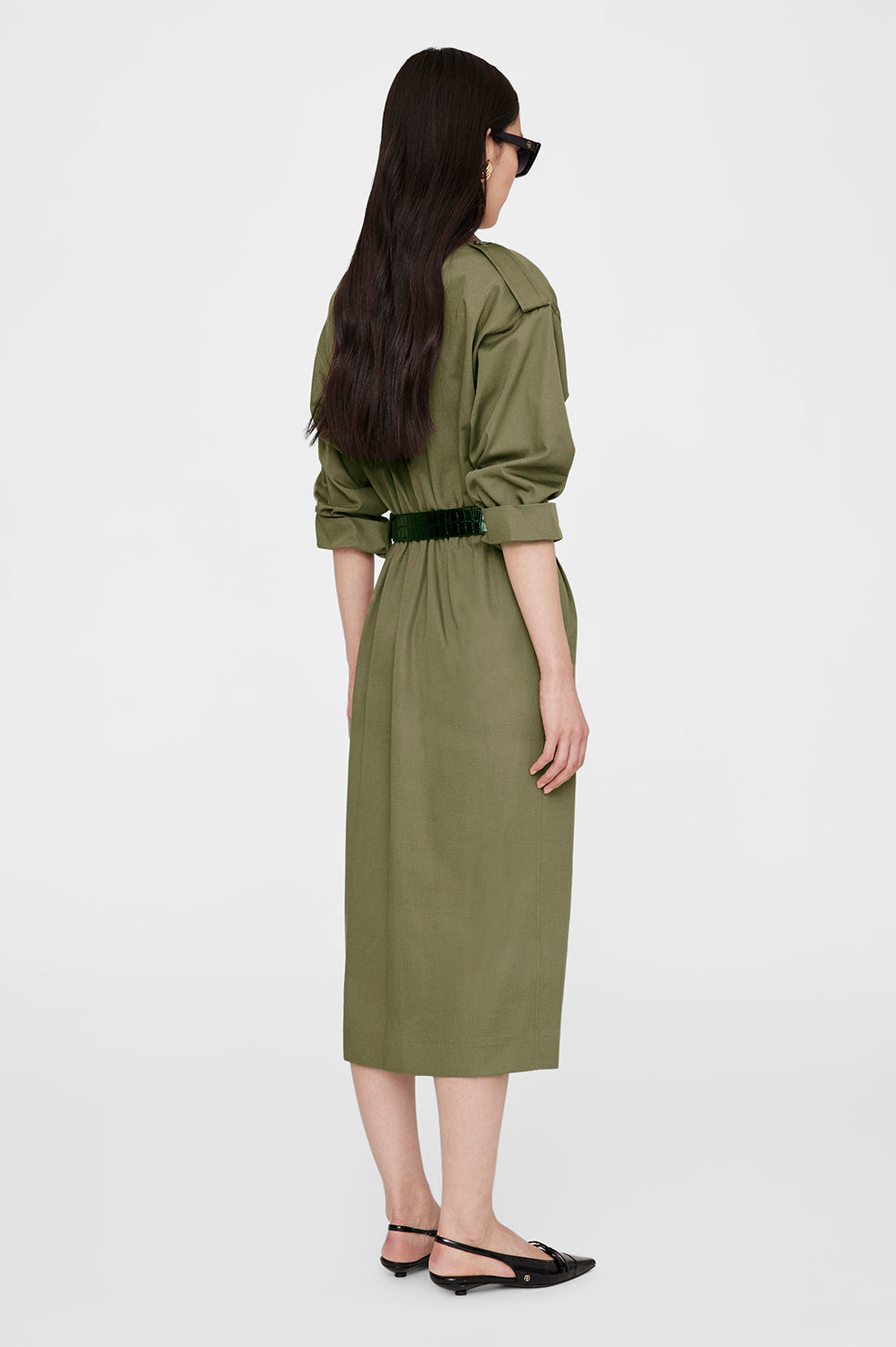 ANINE BING Zelda Dress - Olive