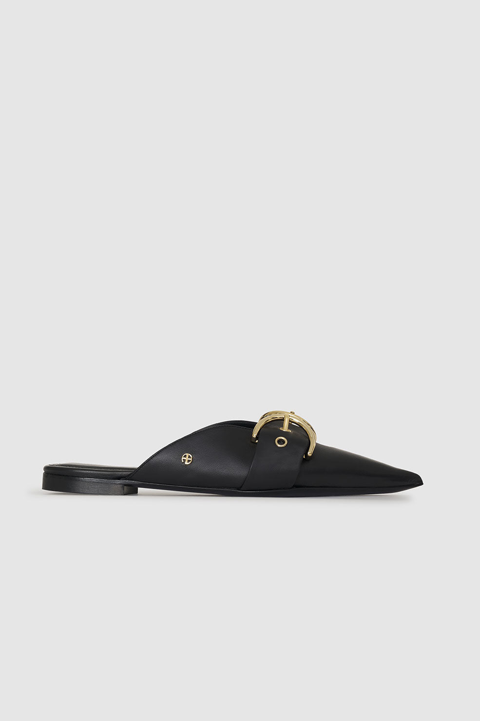 ANINE BING Zoe Flats - Black - Single Side View