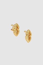 ANINE BING Abstract Heart Earrings - Gold