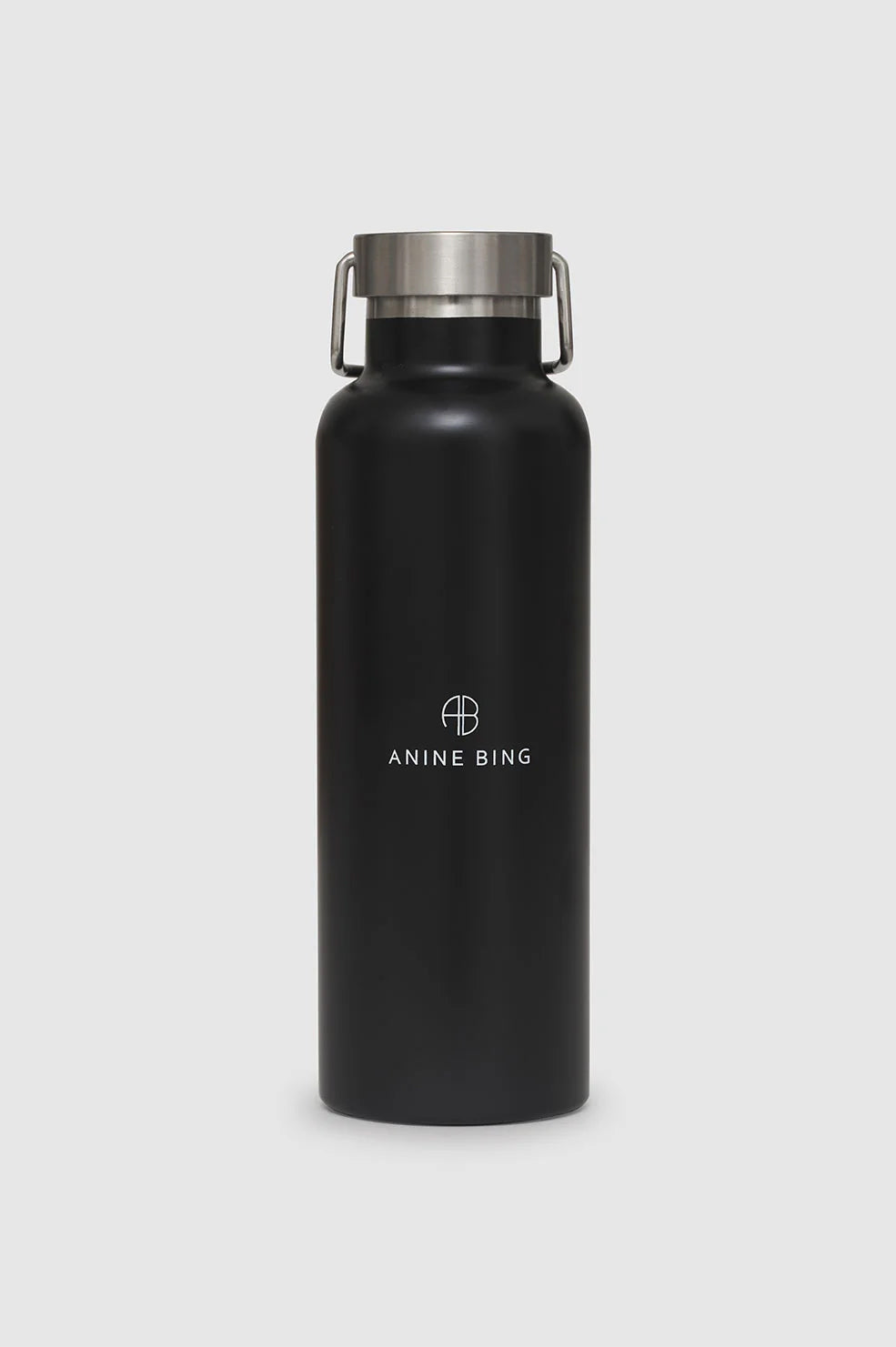 ANINE BING AB Water Bottle - Black - Front View 