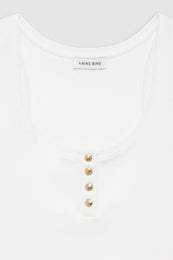 ANINE BING Alessia Tank - Ivory