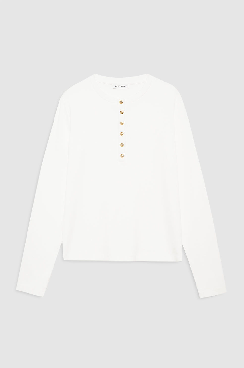 Alessia Long Sleeve Tee - Ivory View 3