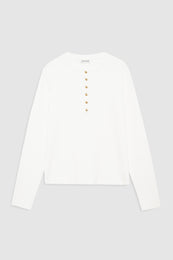 featured-img|ANINE BING Alessia Long Sleeve Tee - Ivory - Front View