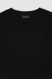 ANINE BING Alto Sweatshirt Framed Monogram - Black - Detail View 