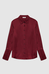 ANINE BING Amanda Shirt - Cabernet - Front View