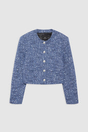 ANINE BING Amber Jacket - Blue Tweed