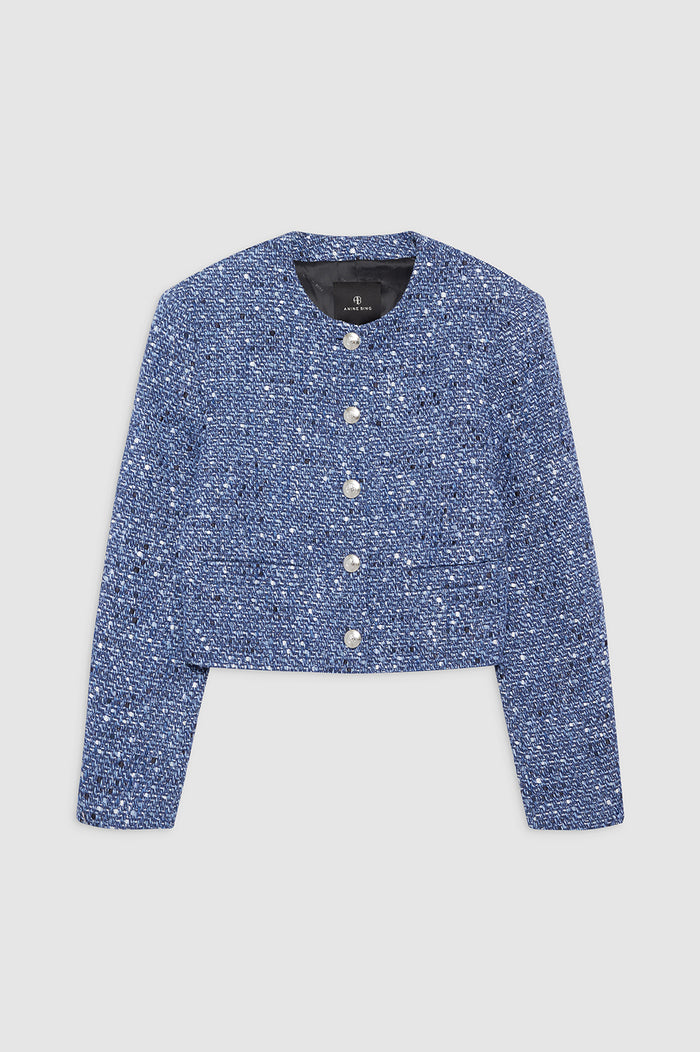 ANINE BING Amber Jacket - Blue Tweed