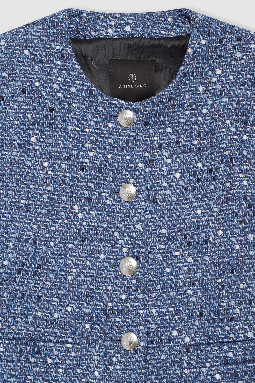 Amber Jacket - Blue Tweed View 4