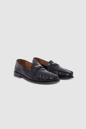 ANINE BING Amoc Loafer - Black - pair front view