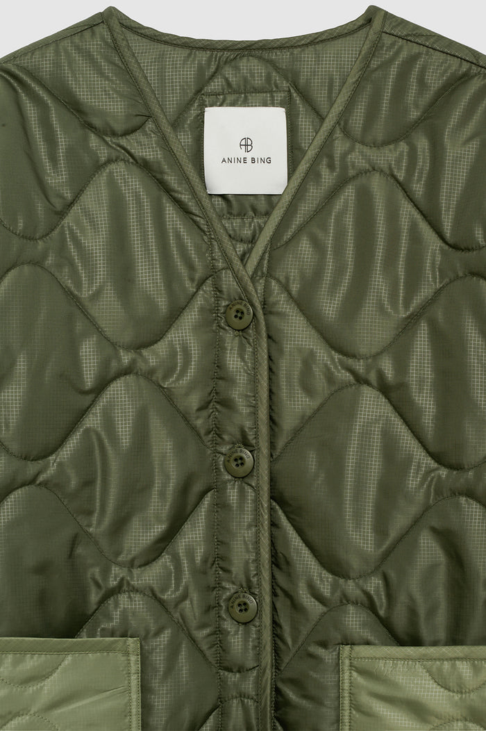 ANINE BING Andy Bomber - Military Green - Back View