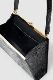 ANINE BING Anine Bag - Black Embossed - Inside View