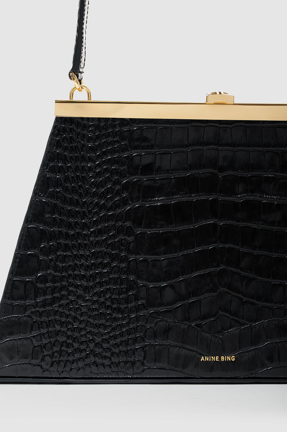 Anine Bag - Black Embossed View 5