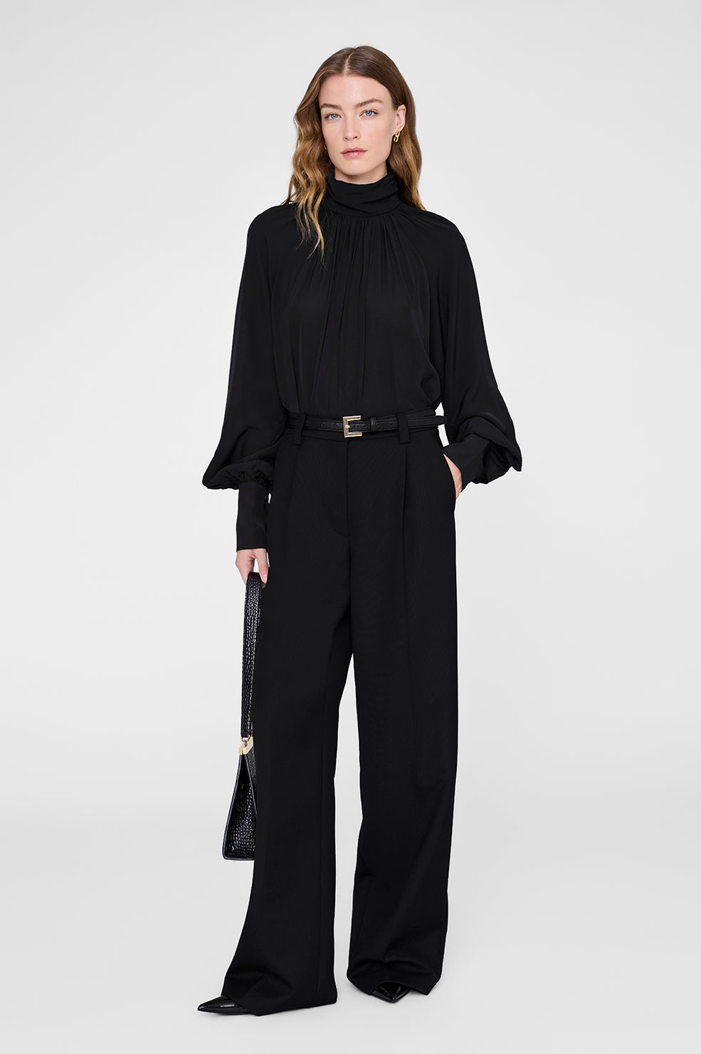 ANINE BING Anne Top - Black - on model front