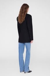 ANINE BING Aretha Blazer - Black - on model back view