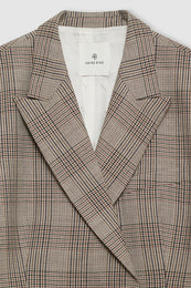 ANINE BING Aretha Blazer - Brown Plaid - detail view