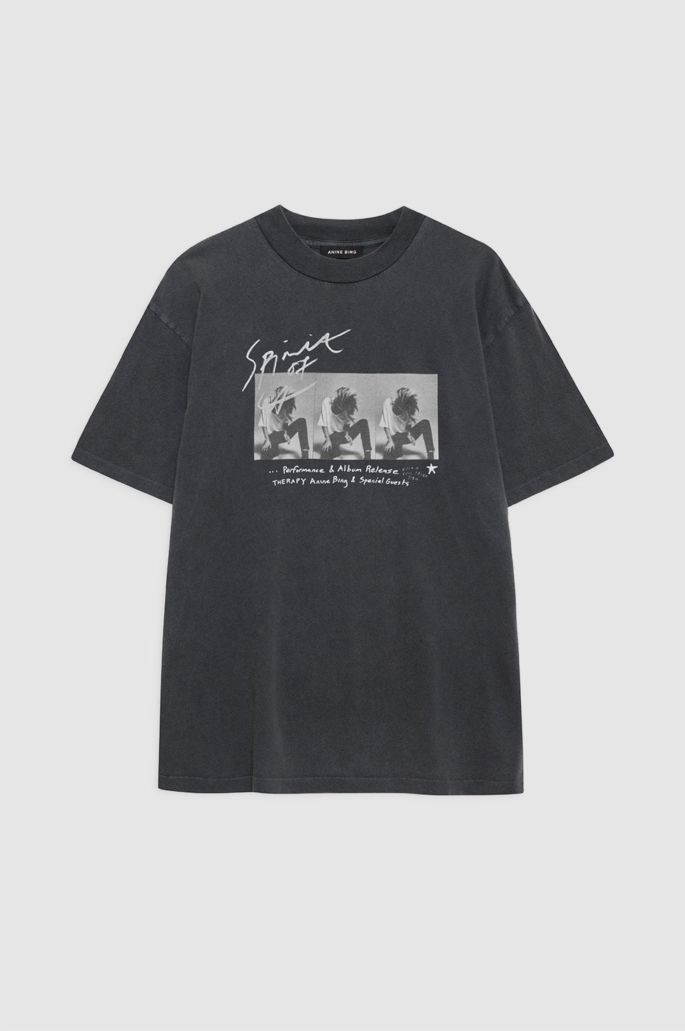ANINE BING Ashton Tee Concert - Washed Black