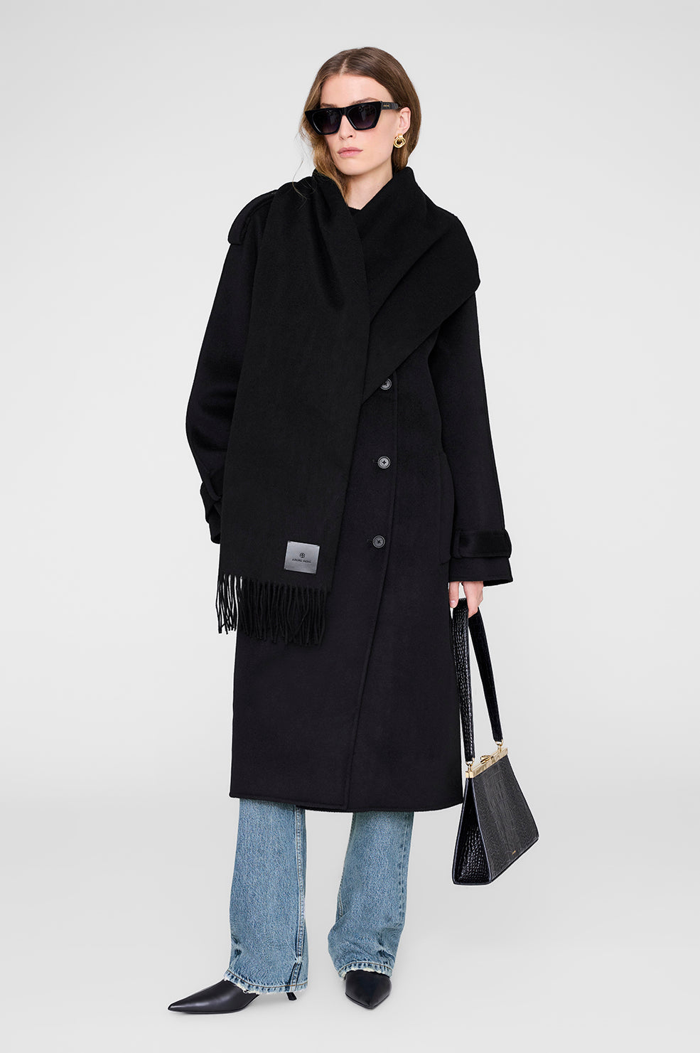 Augustina Scarf - Camel Wool View 2