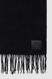 ANINE BING Augustina Scarf - Black Wool - detail view