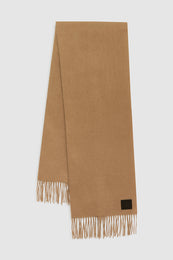 ANINE BING Augustina Scarf - Camel Wool - Front View