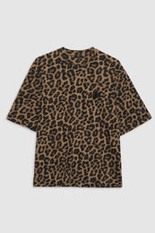 ANINE BING Avi Tee - Black And Brown Leopard