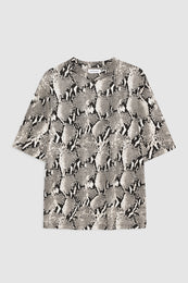 featured-img|ANINE BING Avi Tee - Washed Python - front view