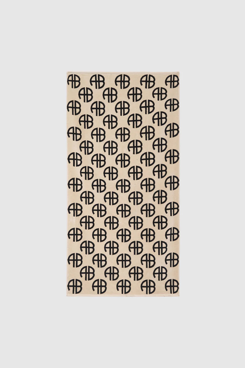 Bahia Towel - Beige Monogram Print