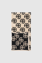 ANINE BING Bahia Towel - Beige Monogram Print