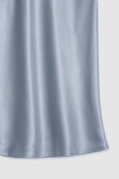 ANINE BING Bar Silk Skirt - Pastel Blue - Detail View 