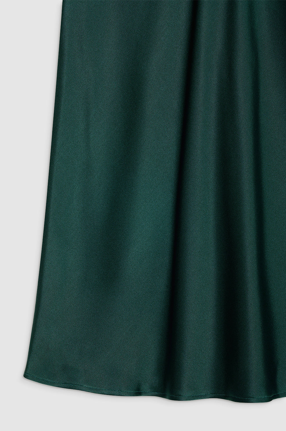 ANINE BING Bar Silk Skirt - Dark Teal - Detail view
