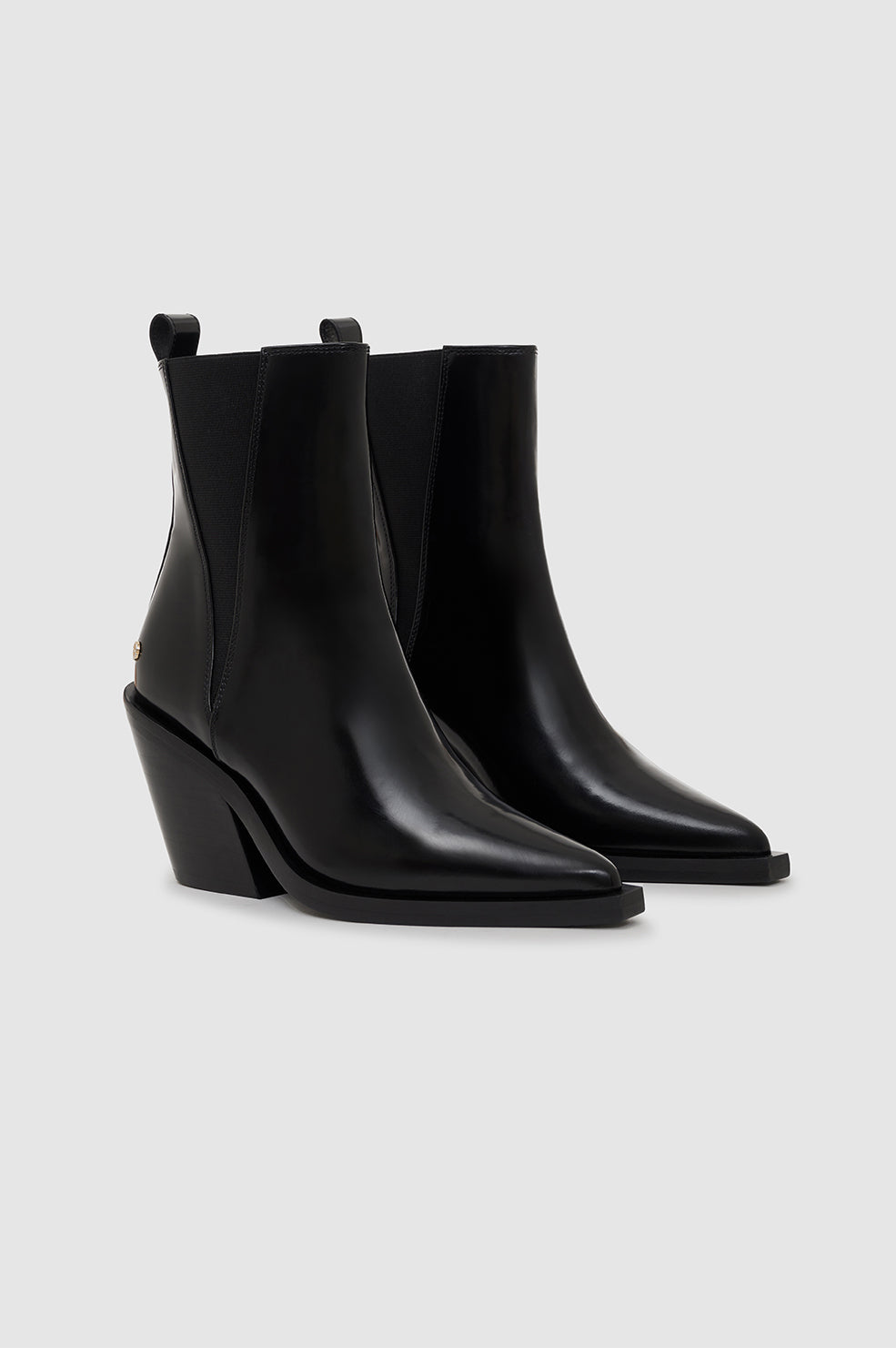 Bekah Boots - High-Shine Black View 2