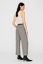 ANINE BING Belen Pant - Ivory And Black Herringbone - on model back