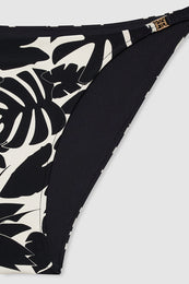 ANINE BING Bellamy Bikini Bottom - Black Bird Of Paradise - Detail View 