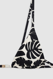 ANINE BING Bellamy Bikini Top - Black Bird Of Paradise - Detail View 