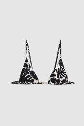 ANINE BING Bellamy Bikini Top - Black Bird Of Paradise - Front View 
