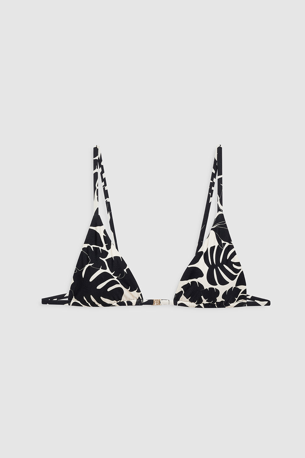 ANINE BING Bellamy Bikini Top - Black Bird Of Paradise - Front View 