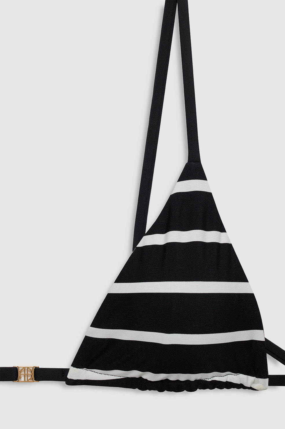 Bellamy Bikini Top - Black And White Stripe View 4