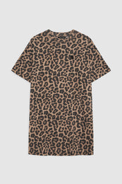 featured-img|Anine Bing Beth Mini Dress - Black And Brown Leopard -  Front View