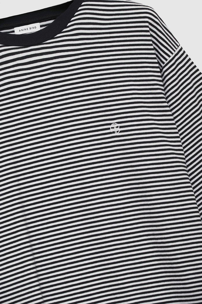 ANINE BING Bo Tee - Black And White Stripe